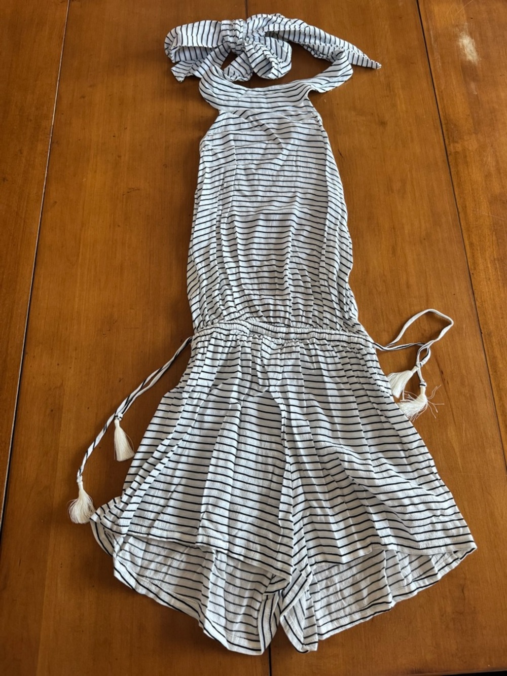 Faithfull The Brand Striped Halter Romper XM
